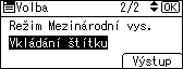 Obrázek displeje ovládacího panelu