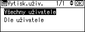 Obrázek displeje ovládacího panelu