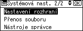 obrázek displeje ovládacího panelu