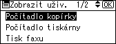 Obrázek displeje ovládacího panelu