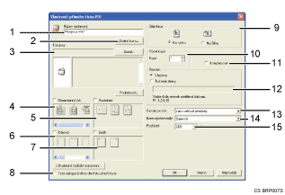 Ilustrace obrazovky aplikace, ilustrace číslované popisky