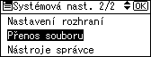 Obr&aacute;zek displeje ovl&aacute;dac&iacute;ho panelu