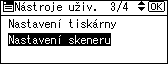 Obr&aacute;zek displeje ovl&aacute;dac&iacute;ho panelu