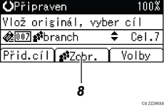 �&iacute;slovan&aacute; ilustrace obrazovky ovl&aacute;dac&iacute;ho panelu