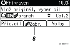 �&iacute;slovan&aacute; ilustrace obrazovky ovl&aacute;dac&iacute;ho panelu