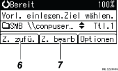 Nummerierte Abbildung Bedienfeld-Display