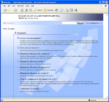 Ilustraci&oacute;n de la pantalla del navegador web