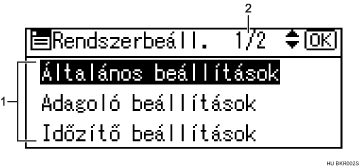 kezelőpanel kijelző illusztráció (számozott illusztráció)