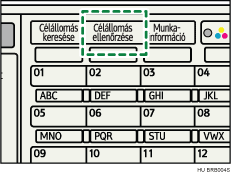 Kezelőpanel képernyője