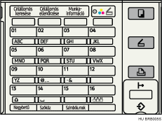 Kezelőpanel képernyője