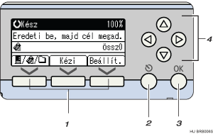 Egyszerűsített kijelző gomb ábrája