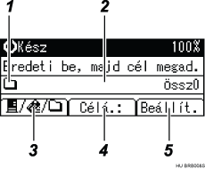 Kezelőpanel képernyője