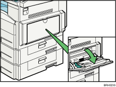 Illustratie van het gebruik handinvoer