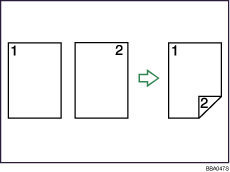 Illustratie van dubbelzijdig afdrukken