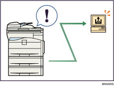 Deze illustratie toont hoe u het apparaat kunt controleren via een computer