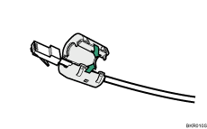 Afbeelding van een Ethernet-kabel met ferrietkern