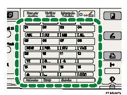 Ilustração da tecla de Memória Rápida