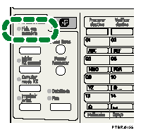 Ilustração do indicador Fich. em memória