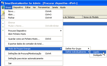 Ilustração do ecrã de aplicação