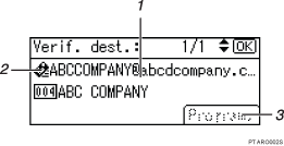 Ilustração com numeração do ecrã do painel de operação