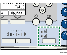 Ilustração do ecrã do painel de operação