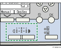 Ilustração do ecrã do painel de operação