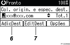 Ilustra&ccedil;&atilde;o de refer&ecirc;ncia numerada da ilustra&ccedil;&atilde;o do ecr&atilde; do painel de opera&ccedil;&atilde;o