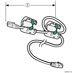 Иллюстрация кабеля Ethernet с ферритовым сердечником