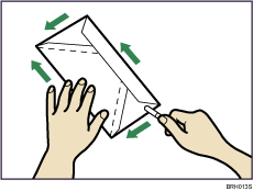 Illustration of flattening envelope edges 