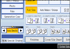 Operation panel screen illustration