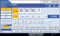 Operation panel screen illustration
