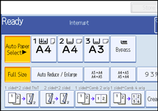 Operation panel screen illustration