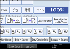 Operation panel screen illustration