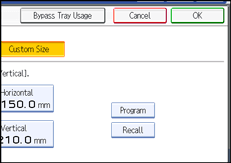 Operation panel screen illustration