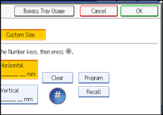 Operation panel screen illustration