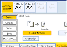Operation panel screen illustration