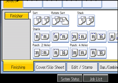 Operation panel screen illustration