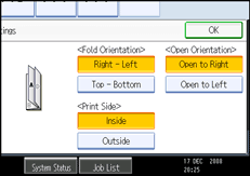 Operation panel screen illustration