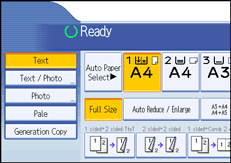 Operation panel screen illustration