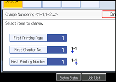 Operation panel screen illustration
