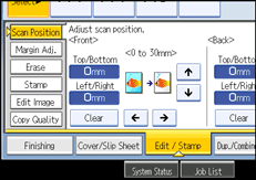 Operation panel screen illustration