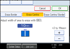Operation panel screen illustration