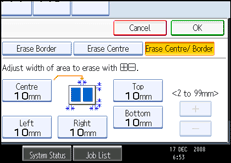 Operation panel screen illustration