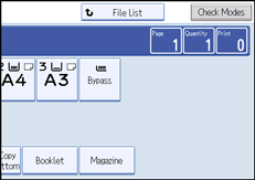 Operation panel screen illustration