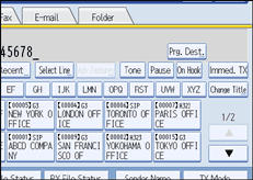 Operation panel screen illustration
