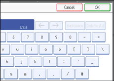 Operation panel screen illustration