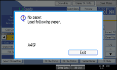 Operation panel screen illustration