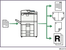 Illustration of using this machine as a copier