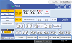 Operation panel screen illustration