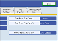 Operation panel screen illustration